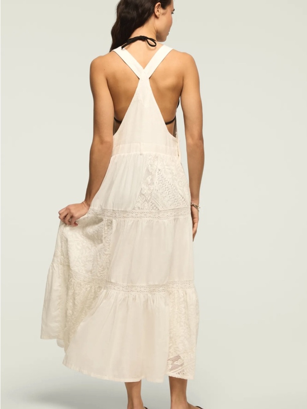 LuckyBra d Overall  Cutwork Maxi Dress - - Picture 3 of 10